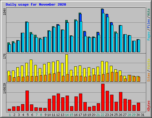 Daily usage for November 2020