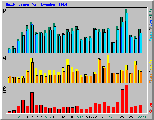 Daily usage for November 2024