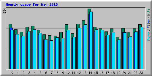 Hourly usage for May 2013