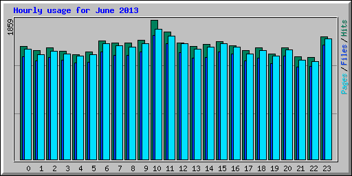 Hourly usage for June 2013