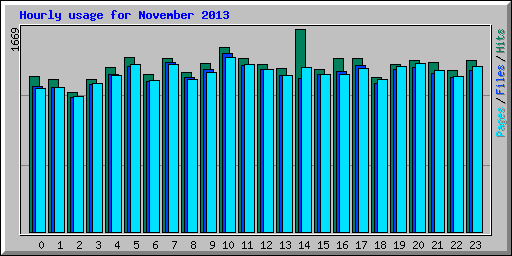 Hourly usage for November 2013