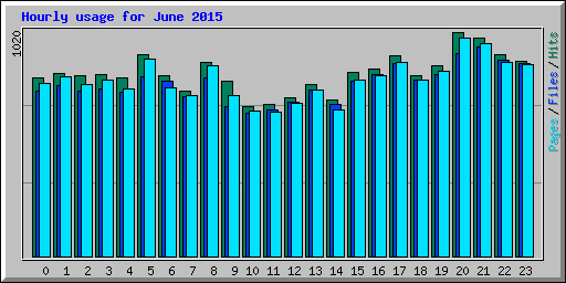 Hourly usage for June 2015