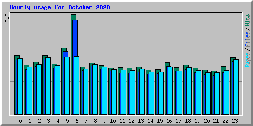 Hourly usage for October 2020