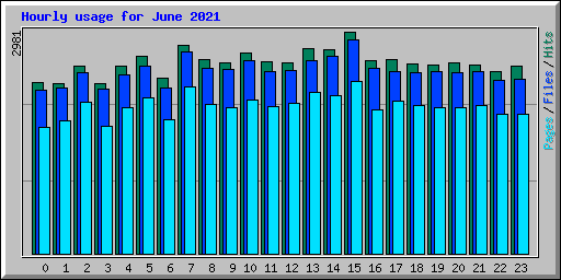 Hourly usage for June 2021