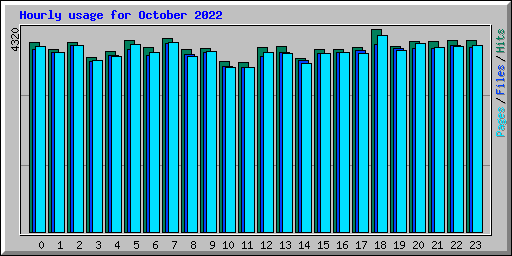 Hourly usage for October 2022