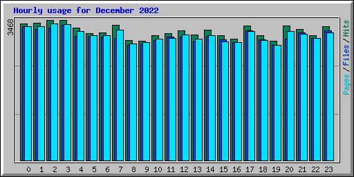 Hourly usage for December 2022