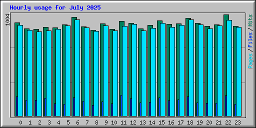 Hourly usage for July 2025