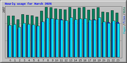 Hourly usage for March 2026