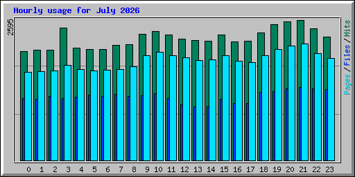 Hourly usage for July 2026